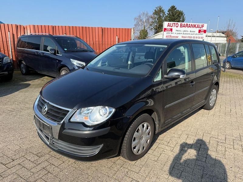 Gebraucht VW Touran Conceptline 105 PS (77 kW) 2008 Schwarz Van / Kleinbus