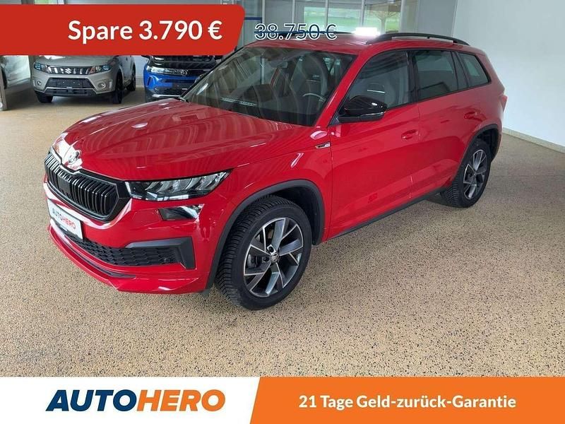 Rot Gebraucht 2023 Skoda Kodiaq SportLine SUV | 34.060 € (Guter Preis) - Bild 1/3