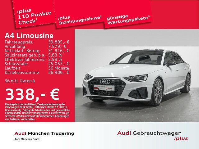 Ibisweiß Gebraucht 2022 Audi A4 S-Line Limousine | 39.895 € (Teuer) - Bild 1/1