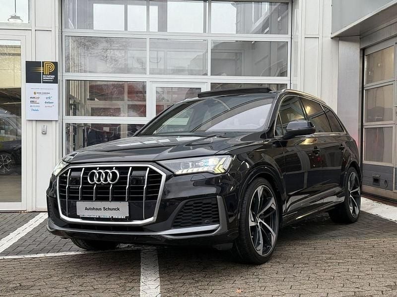 Schwarz Gebraucht 2021 Audi Q7 S-Line SUV | 56.990 € (Teuer) - Bild 1/4
