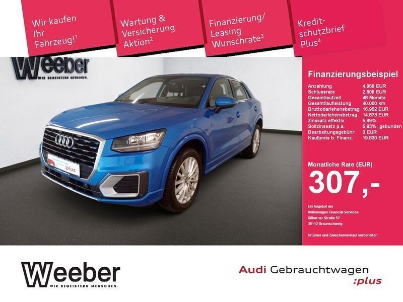 Arablau kristalleffekt Gebraucht 2017 Audi Q2 Design SUV | 19.830 € (Fairer Preis) - Bild 1/4