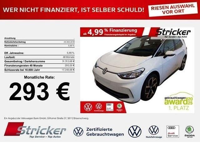 Gletscherweiß metallic Gebraucht 2023 VW ID.3 Pro Kleinwagen | 25.949 € (Guter Preis) - Bild 1/3