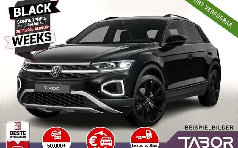 Schwarz Neu 2025 VW T-Roc Style SUV | 32.488 € (Guter Preis) - Bild 1/4