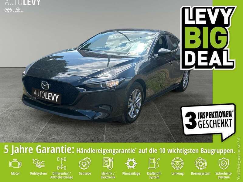Jet black (metallic) Gebraucht 2021 Mazda 3 Selection Limousine | 20.888 € (Fairer Preis) - Bild 1/4