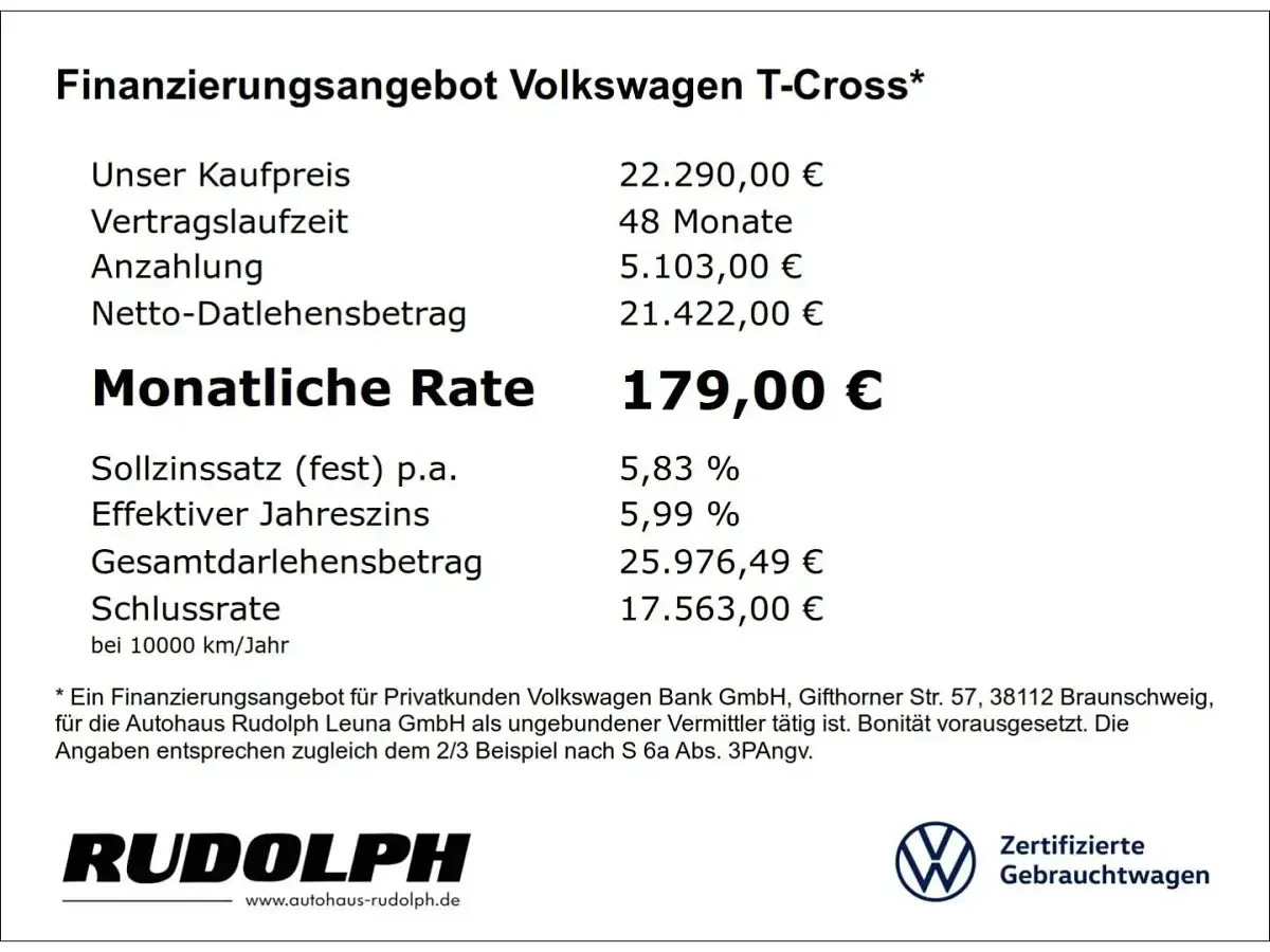 Gebraucht VW T-Cross Style 150 PS (110 kW) 2023 Silber SUV