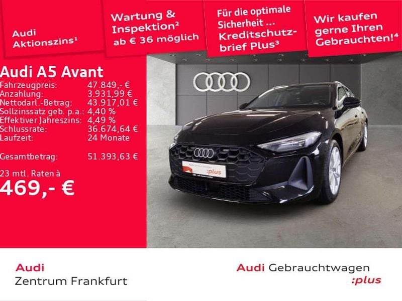 Mythosschwarz metallic Gebraucht 2025 Audi A5 Sport Coupé | 47.849 € (Etwas zu teuer) - Bild 1/3