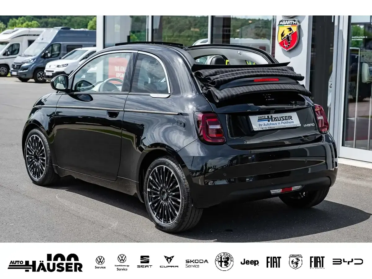 Neu Fiat 500C La Prima 65 PS (47 kW) 2026 Schwarz Cabrio