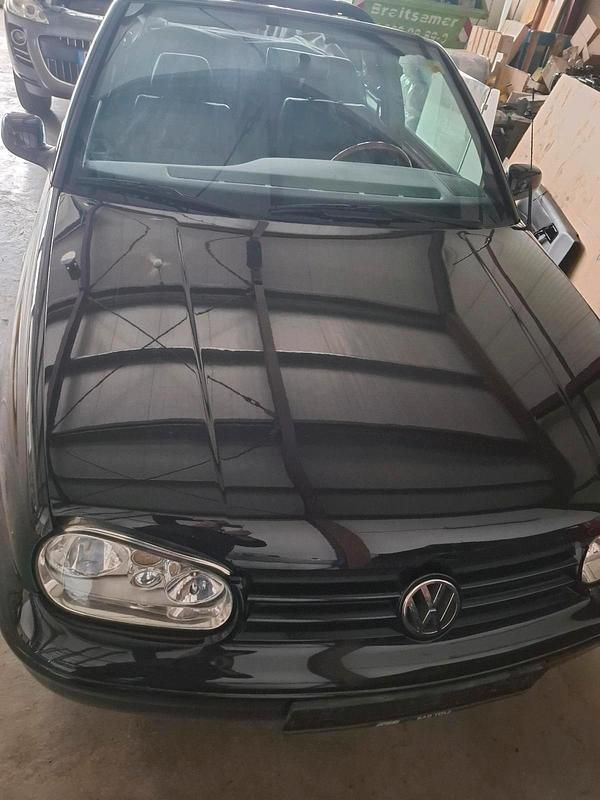 Schwarz Gebraucht 2000 VW Golf Cabriolet Cabrio | 750 € - Bild 1/4