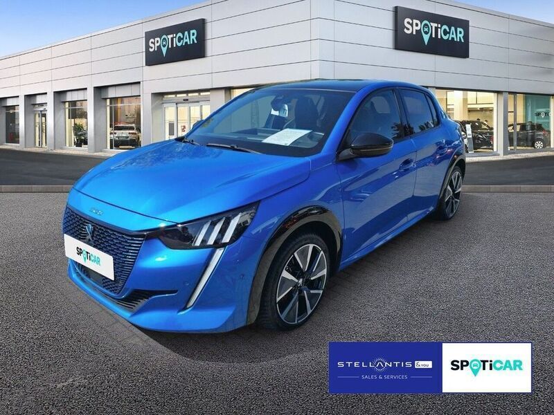 Blau Gebraucht 2021 Peugeot e-208 GT Kleinwagen | 17.390 € (Fairer Preis) - Bild 1/4