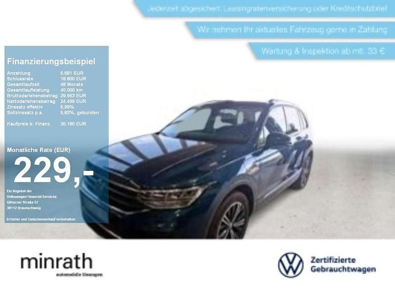 Blau Gebraucht 2022 VW Tiguan Life SUV | 30.179 € (Fairer Preis) - Bild 1/4