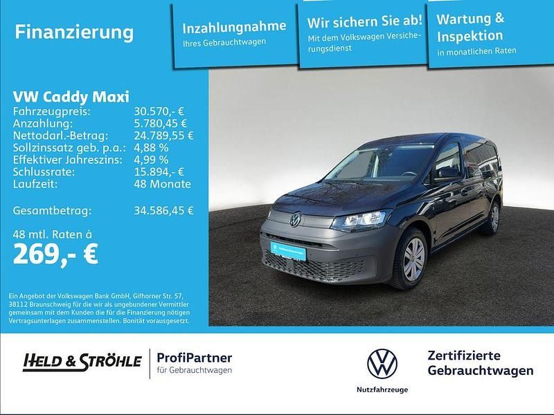 Gebraucht VW Caddy Maxi 122 PS (89 kW) 2025 Starlight blue metallic (metallic) Van / Kleinbus