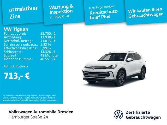 Weiß Gebraucht 2024 VW Tiguan IQ Drive SUV | 55.750 € - Bild 1/2