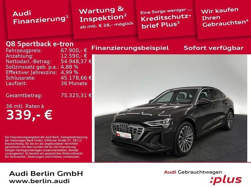 Gebraucht Audi Q8 e-tron S-Line 300 kW (408 PS) 2024 Madeirabraun metallic SUV