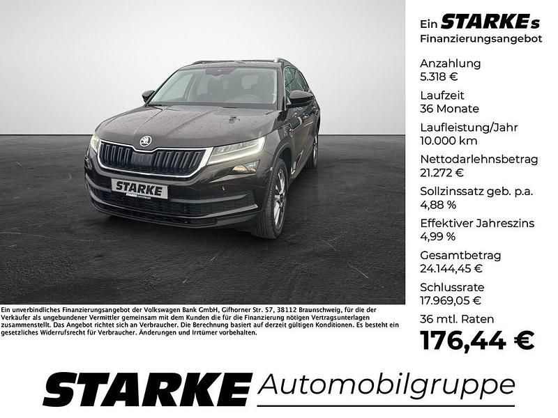 Braun (magneticbraun metallic) Gebraucht 2021 Skoda Kodiaq Drive SUV | 26.590 € (Superpreis) - Bild 1/4