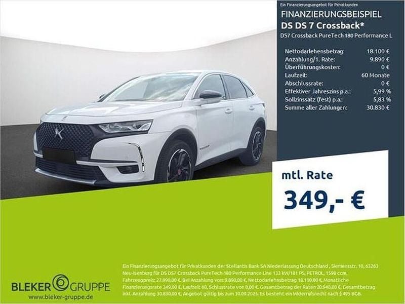 Lack weiss banquise/lackierung plate standard Gebraucht 2022 DS Automobiles DS7 Crossback Performance SUV | 27.990 € (Guter Preis) - Bild 1/3