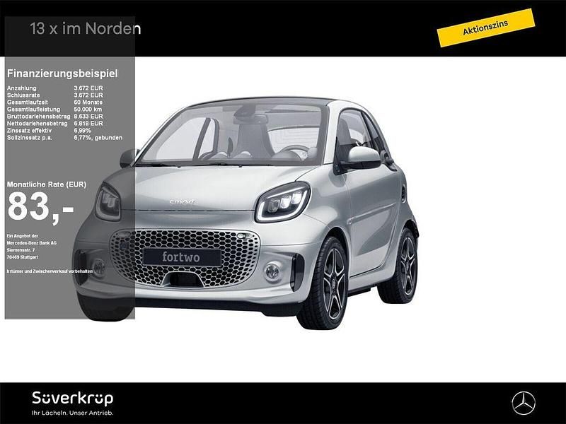 Silber Gebraucht 2020 Smart ForTwo Electric Drive Exclusive Coupé | 10.490 € (Guter Preis) - Bild 1/4