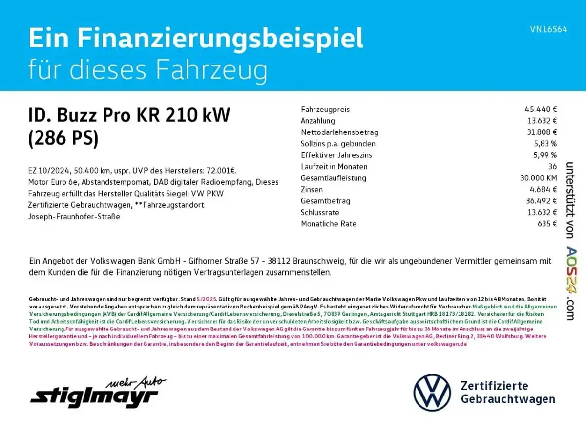Gebraucht VW ID. Buzz Pro 210 kW (286 PS) 2024 Grau Van / Kleinbus