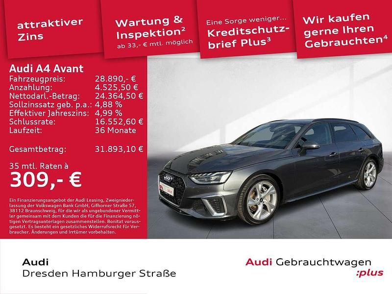 Gebraucht Audi A4 S-Line 204 PS (150 kW) 2022 Daytonagrau perleffekt Kombi