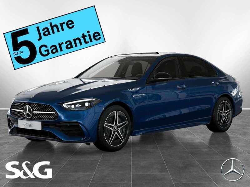 Metalliclack spektralblau Gebraucht 2025 Mercedes C220 AMG Limousine | 57.999 € - Bild 1/4