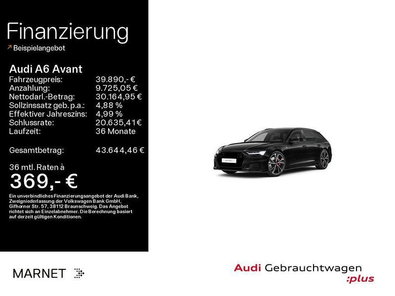 Schwarz Gebraucht 2022 Audi A6 S-Line Kombi | 39.890 € (Guter Preis) - Bild 1/4