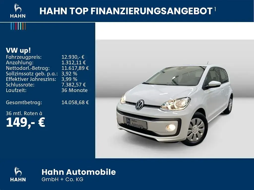 Gebraucht VW up! Move 65 PS (47 kW) 2023 Pure white Kleinwagen