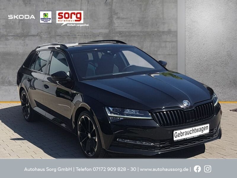 Schwarz Gebraucht 2022 Skoda Superb SportLine Kombi | 31.490 € (Etwas zu teuer) - Bild 1/4