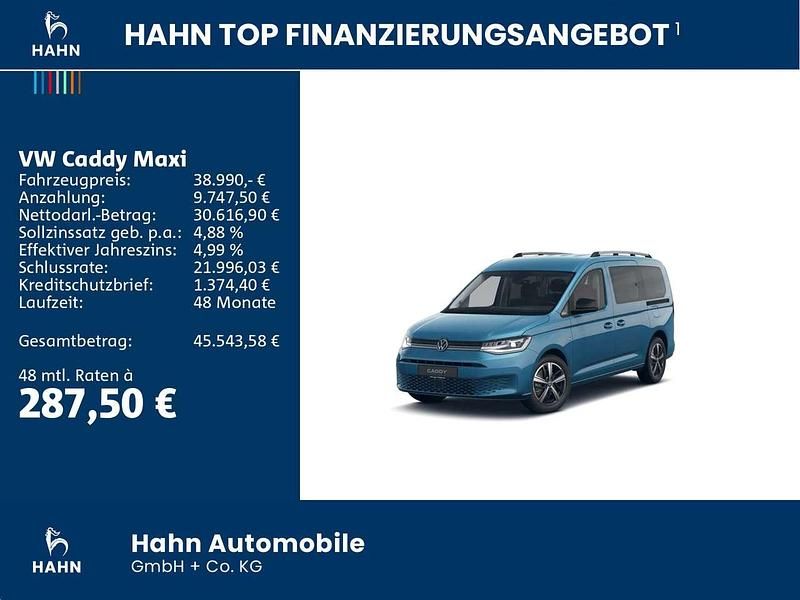 Gebraucht VW Caddy Goal 116 PS (85 kW) 2025 Costa azul metallic Van / Kleinbus
