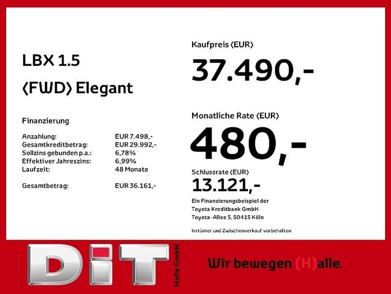 Neu Lexus LBX 136 PS (100 kW) 2026 Mysticschwarz mica SUV