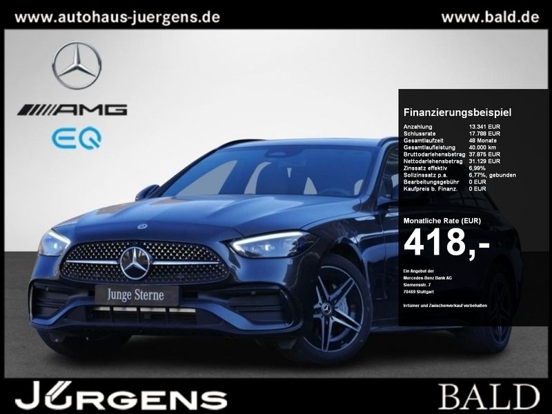 Metalliclack graphitgrau Gebraucht 2023 Mercedes C300e AMG Kombi | 42.880 € (Guter Preis) - Bild 1/4