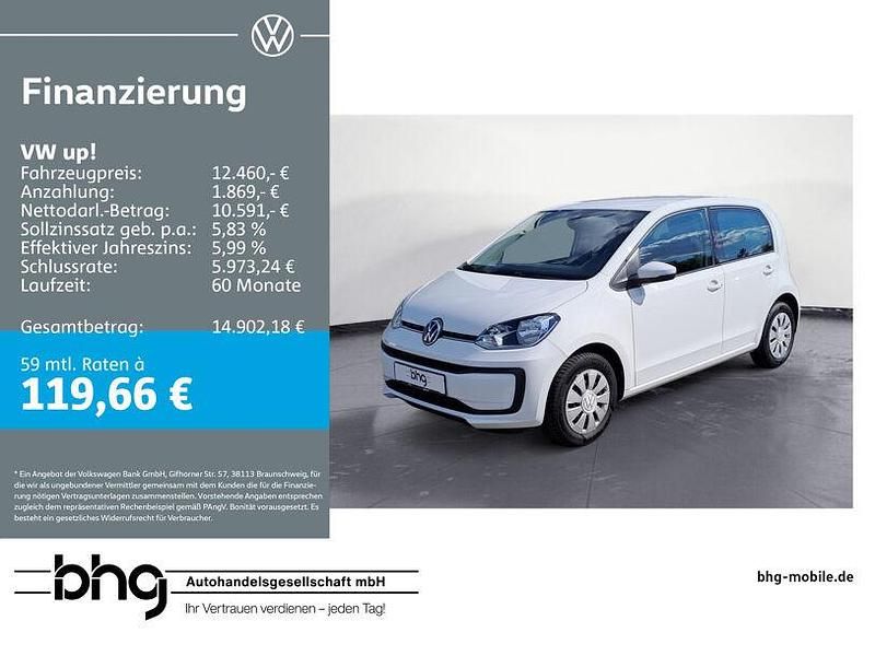 Weiß Gebraucht 2022 VW up! Kleinwagen | 12.290 € (Fairer Preis) - Bild 1/4