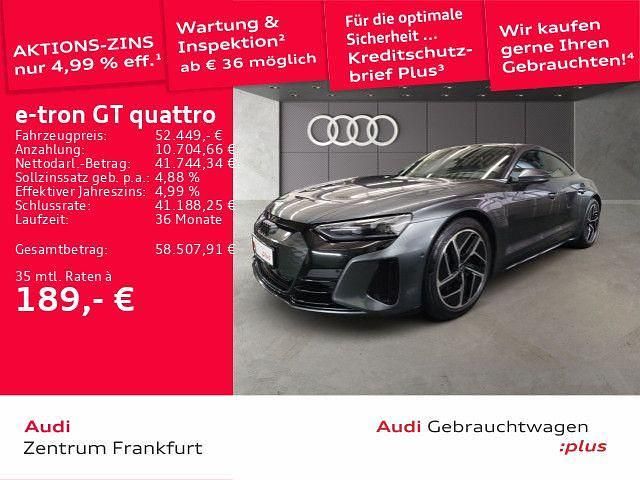 Daytonagrau perleffekt Gebraucht 2022 Audi e-tron GT quattro Ambiente Limousine | 52.449 € (Fairer Preis) - Bild 1/2
