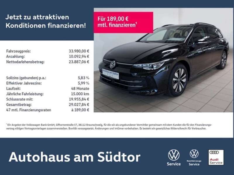 Grenadillschwarz metallic Gebraucht 2024 VW Golf VIII Goal Kombi | 33.980 € (Superpreis) - Bild 1/4