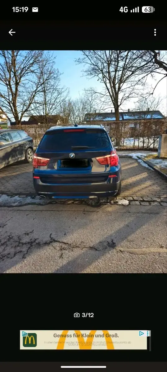 Second-hand BMW X3 184 CP (135 kW) 2014 Albastru SUV