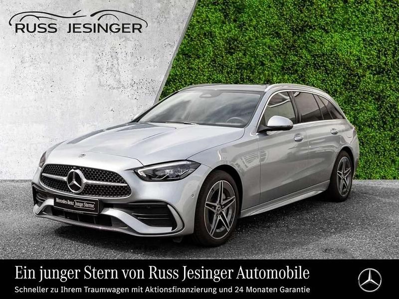 Metalliclack hightechsilber Gebraucht 2024 Mercedes C300e AMG Kombi | 44.880 € (Superpreis) - Bild 1/3