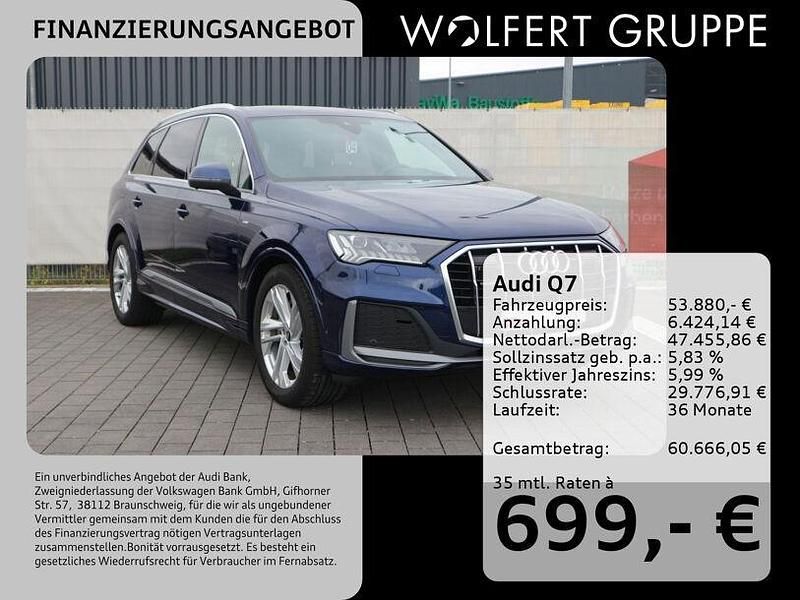 Navarrablau metallic Gebraucht 2022 Audi Q7 Advanced SUV | 53.880 € (Guter Preis) - Bild 1/4