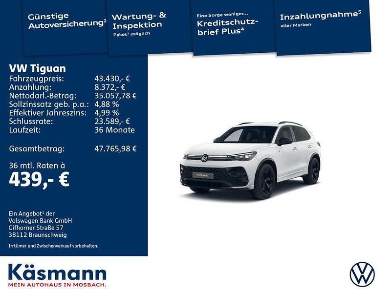 Pure white Gebraucht 2025 VW Tiguan IQ Drive SUV | 43.430 € - Bild 1/4