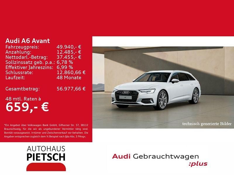 Weiß Gebraucht 2025 Audi A6 Advanced Kombi | 49.940 € (Superpreis) - Bild 1/4