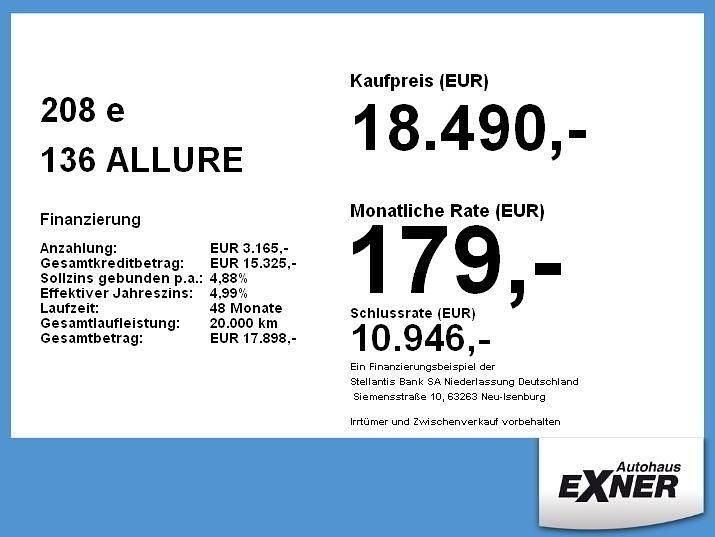 Gebraucht Peugeot 208 Allure 100 kW (136 PS) 2023 Blau Kleinwagen