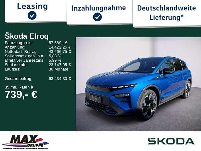 Blau Neu 2025 Skoda Elroq Lounge SUV | 57.689 € (Teuer) - Bild 1/3