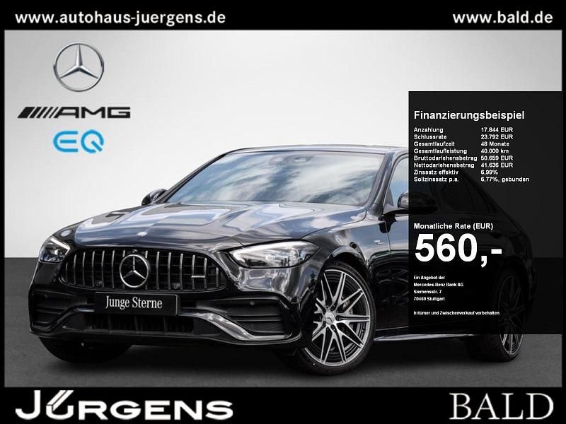 Schwarz obsidianschwarz metallic Gebraucht 2024 Mercedes C43 AMG AMG Limousine | 59.470 € (Guter Preis) - Bild 1/4