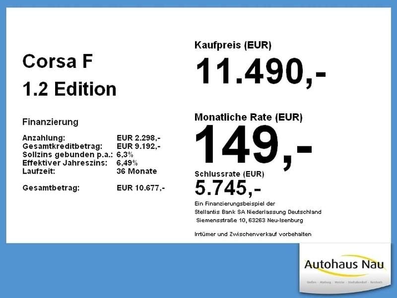 Gebraucht Opel Corsa Edition 75 PS (55 kW) 2023 Schwarz perla nera Kleinwagen