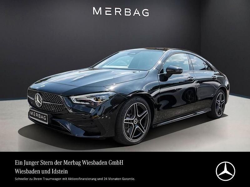 Kosmosschwarz Gebraucht 2024 Mercedes CLA250 AMG line Limousine | 43.390 € - Bild 1/4