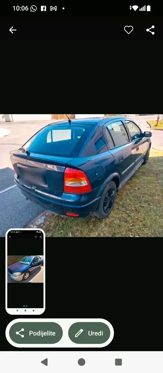 Usado Opel Astra 75 HP (55 kW) 1999 Azul Sedan