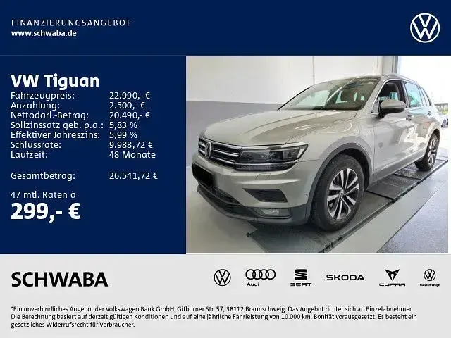 Gebraucht VW Tiguan Comfortline 150 PS (110 kW) 2020 Tungsten silver metallic SUV