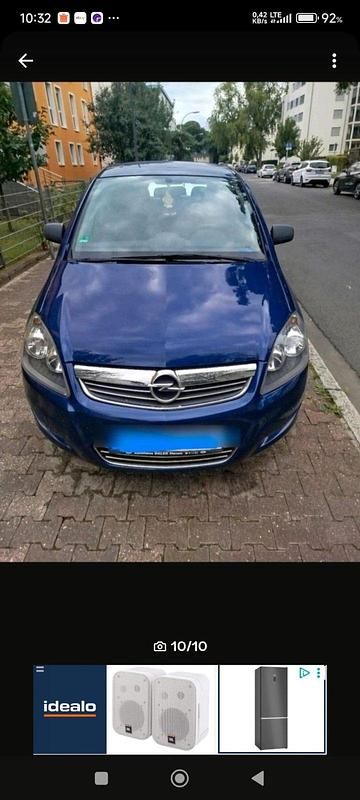 Blau Gebraucht 2009 Opel Zafira Van / Kleinbus | 1.500 € (Guter Preis) - Bild 1/3