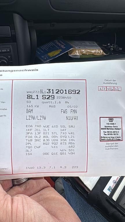 Second-hand Audi S3 224 CP (164 kW) 2002 Negru Hatchback