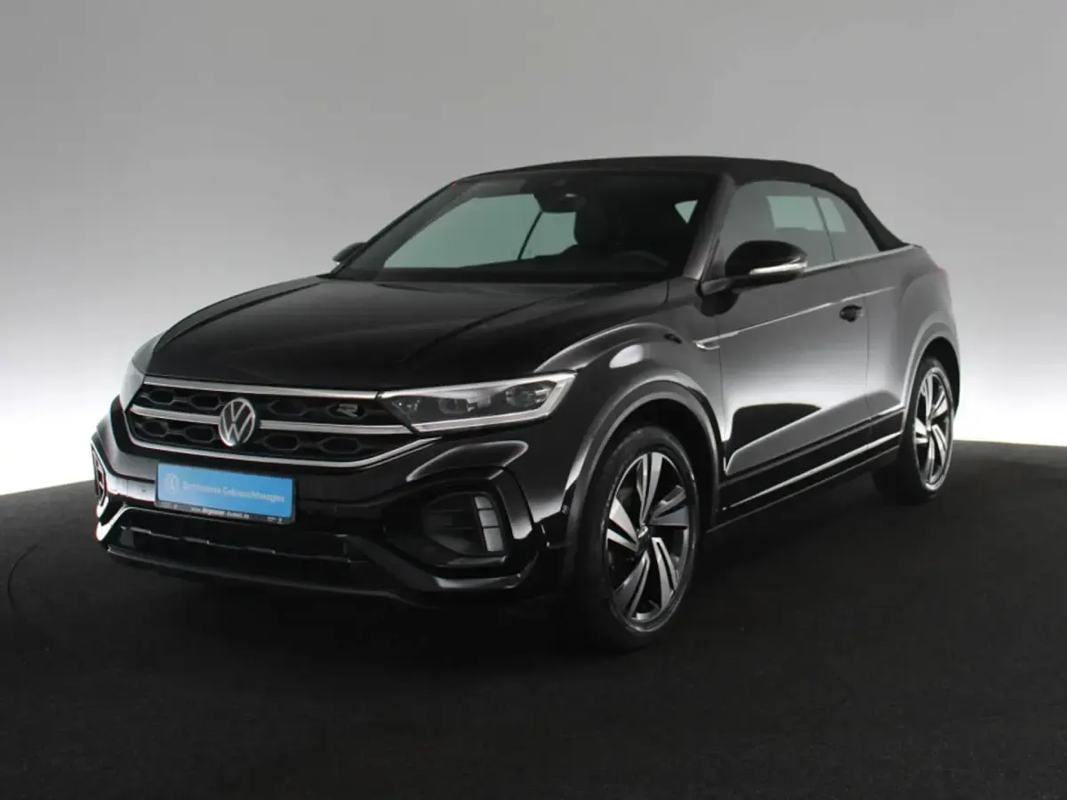 Gebraucht VW T-Roc Cabriolet R-line 150 PS (110 kW) 2022 Schwarz / deep black Cabrio