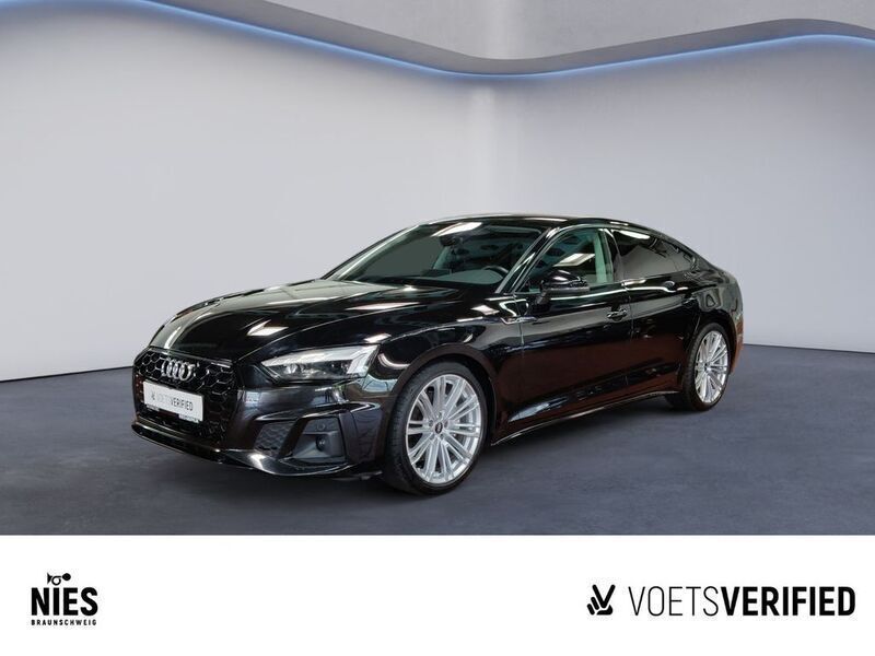 Mythosschwarz metallic Gebraucht 2022 Audi A5 Sportback S-Line Limousine | 31.480 € (Guter Preis) - Bild 1/4