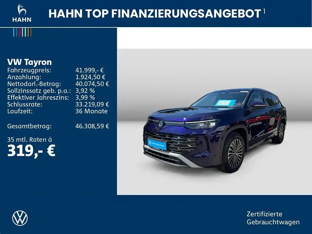 Gebraucht VW Tayron Elegance 204 PS (150 kW) 2025 Ultra violet metallic SUV