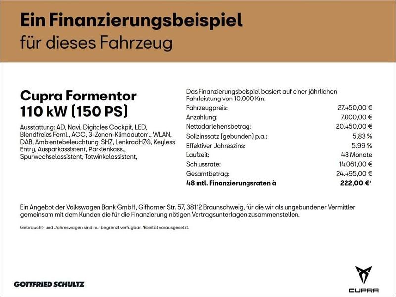 Gebraucht Cupra Formentor VZ 150 PS (110 kW) 2023 Weiss SUV